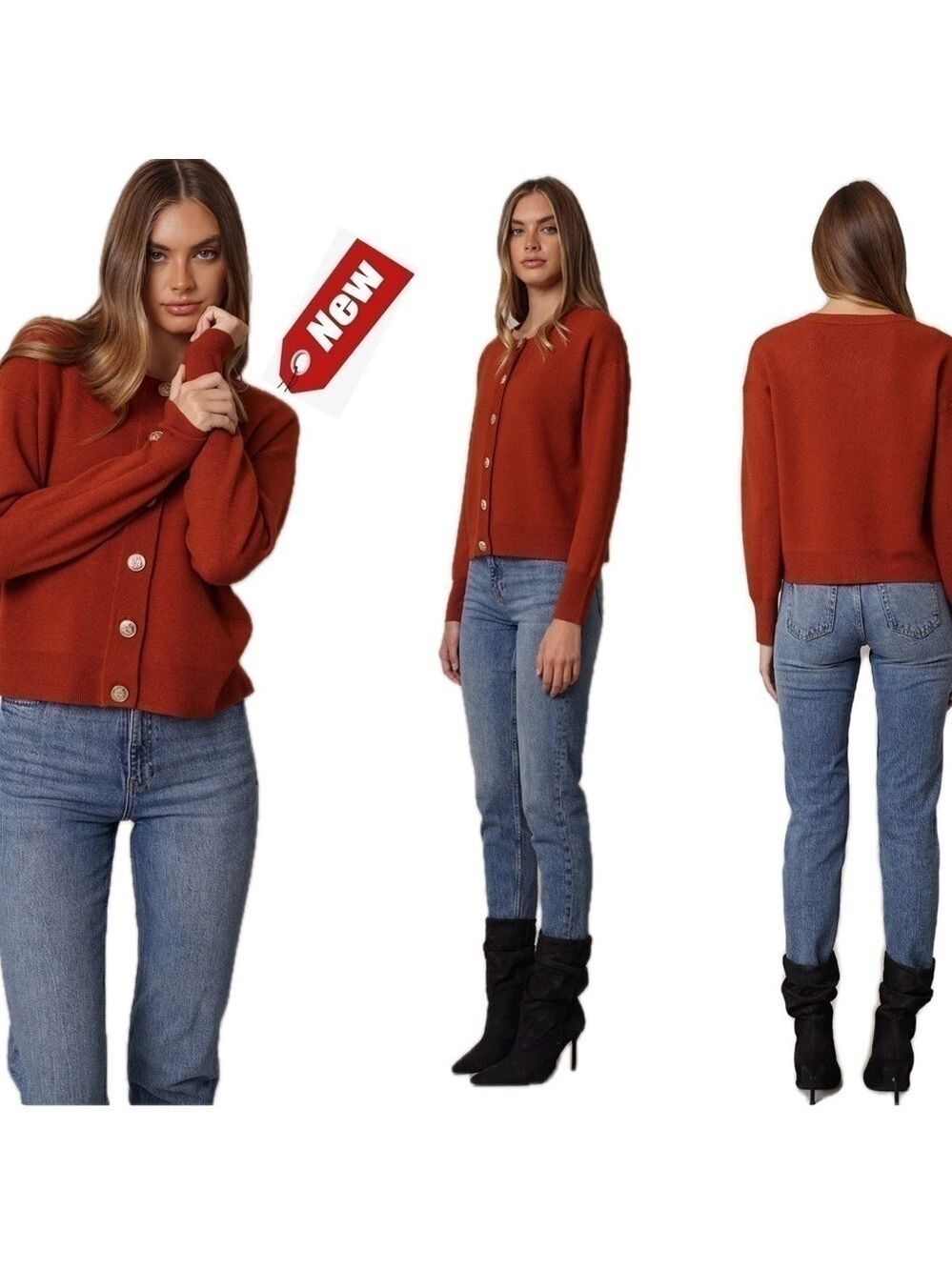 Cyrus knit button front cardigan sweater Colorado Sz S NWT